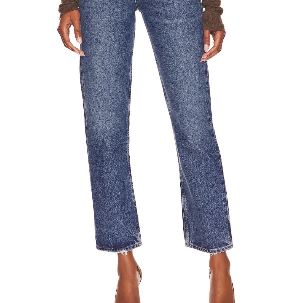 Agolde Classic Blue Straight Leg Jeans